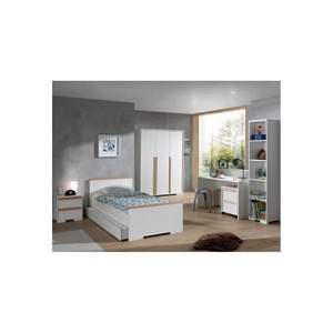 Vipack london armoire 3 portes blanc mat