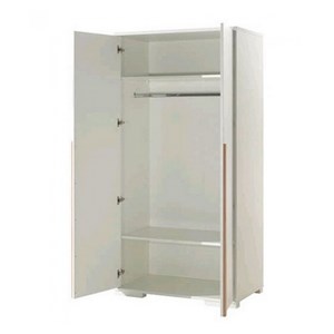 Vipack london armoire 2 portes blanc mat