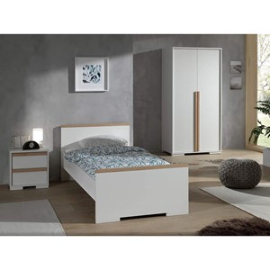 Vipack london armoire 2 portes blanc mat