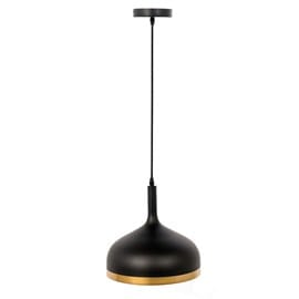 Suspension luminaire en métal cloche -