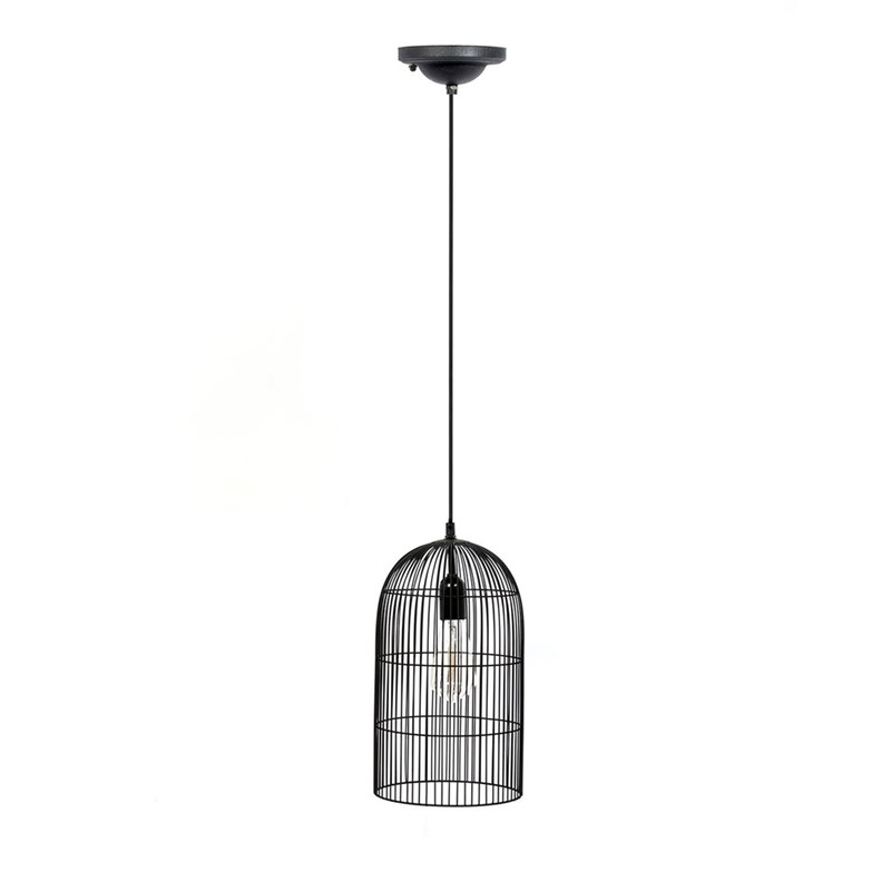 Suspension luminaire en métal filaire