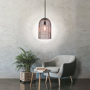 Suspension luminaire en métal filaire