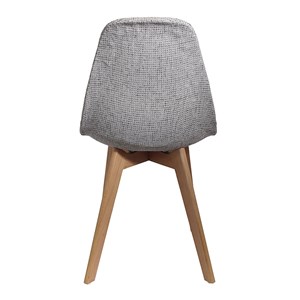 Chaise scandi en grosse maille flora -