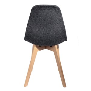 Chaise scandi en grosse maille flora -