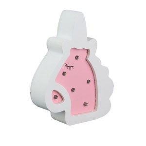Lampe en bois enfant licorne - h. 13 cm