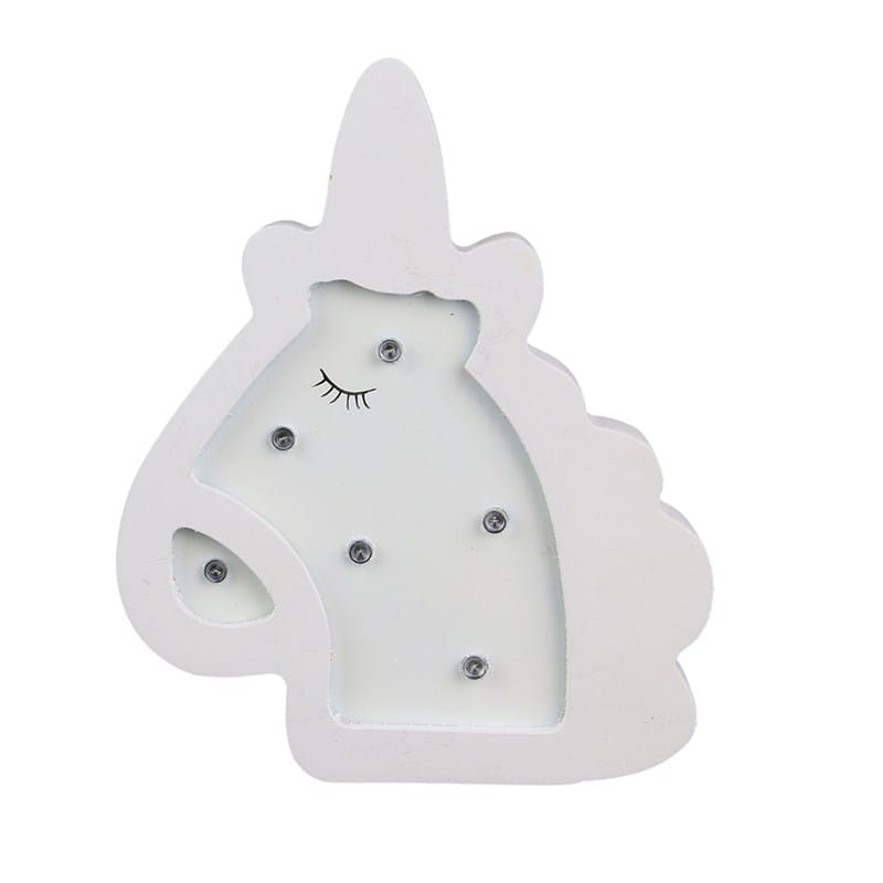 Cmp Paris - Lampe en bois enfant licorne - h. 13 cm