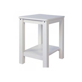 Table de chevet en bois blanc