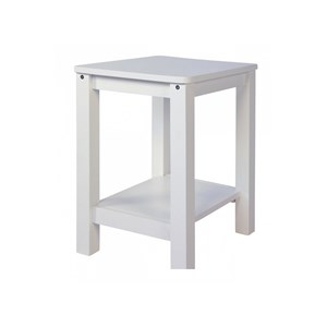 Table de chevet en bois blanc