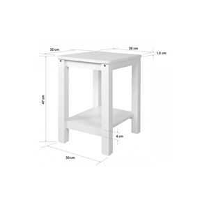Table de chevet en bois nature
