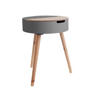 Table d'appoint coffre en mdf - diam. 45
