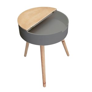 Table d'appoint coffre en mdf - diam. 45