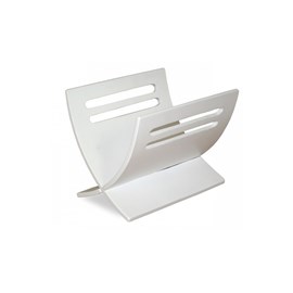 Porte journaux en bois blanc peint