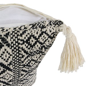 Coussin à pompons ethnique - l. 40 x l.