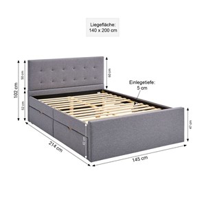 Lit homestyle4u marron