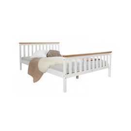 Lit futon double 140x200 bois blanc