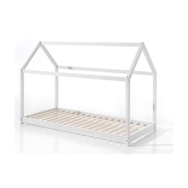 Vipack lit cabane 90x200cm blanc