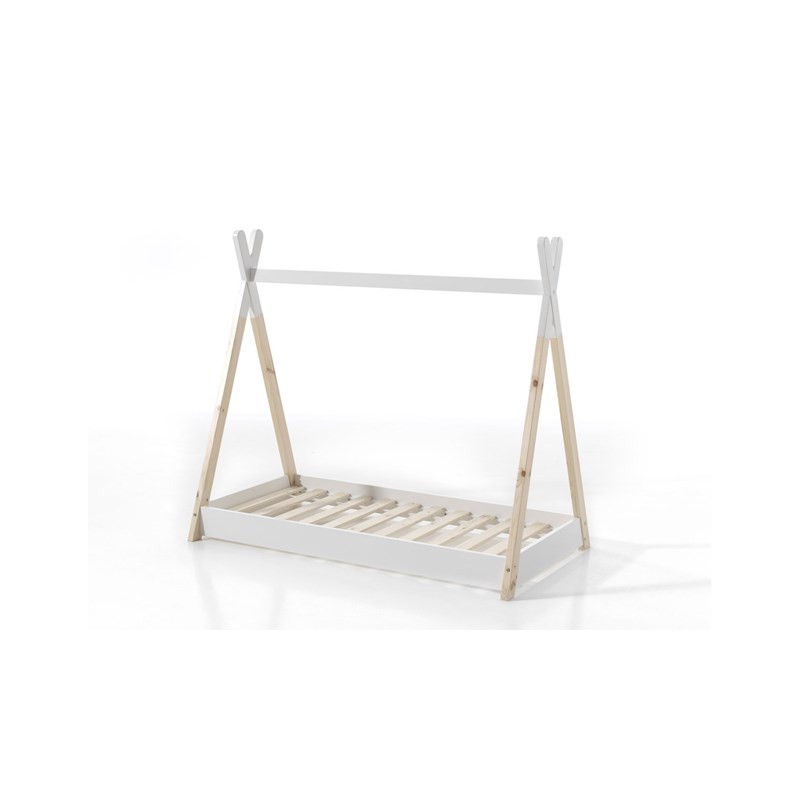 Vipack lit tipi 70x140 blanc