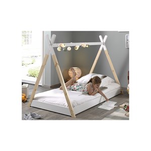 Vipack lit tipi 70x140 blanc