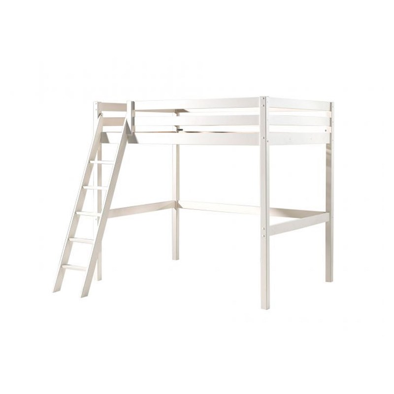 Vipack pino lit mezzanine 140x200 blanc