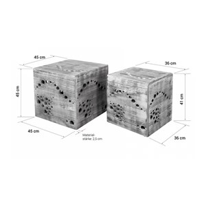 Tabouret homestyle4u marron