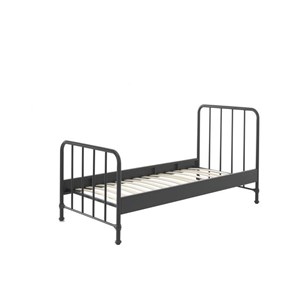 Lit et chevet bronxx 90x200 noir