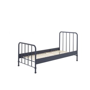 Lit et chevet bronxx 90x200cm bleu