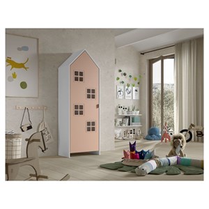 Armoire 1 porte casami bruges comfy rose