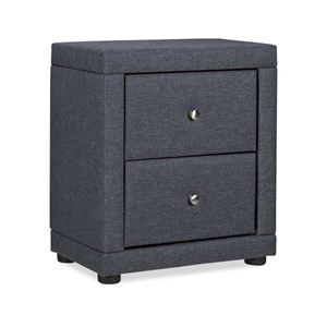 Table de chevet chambre 2 tiroirs gris