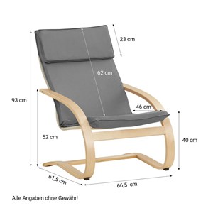 Fauteuil inclinable en gris