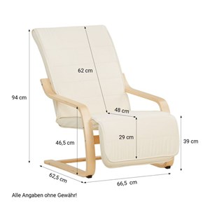 Fauteuil homestyle4u beige