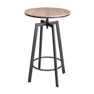 Table haute ronde design industriel