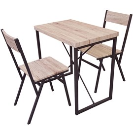 Table haute avec 2 chaises - l. 80 x h.