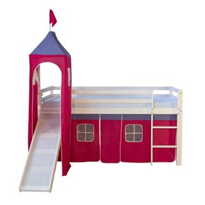 Lit toboggan - avec tour et rideaux