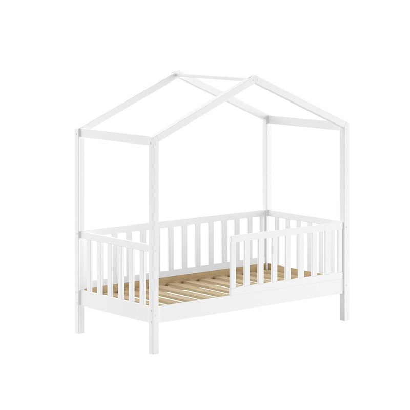 Lit cabane dallas 70x140 blanc