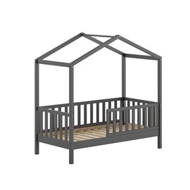 Lit cabane dallas 70x140 cm gris
