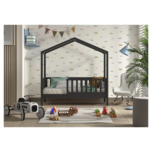 Lit cabane dallas 70x140 cm gris