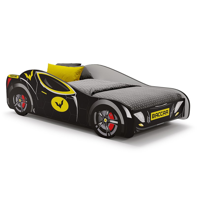 Lit simple batmobile 140x70 noir