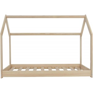 Lit cabane pin naturel brut 160x80 cm