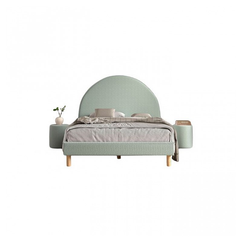 Vipack - Lit moon 140x200cm vert avec pouf