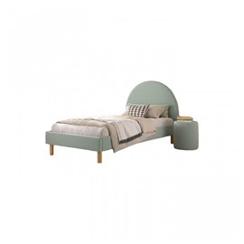 Lit moon 90x200cm vert avec pouf