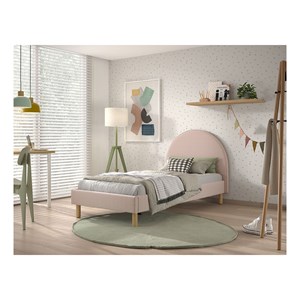 Moon lit 90x200 rose boucle