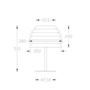 Lampe d'extérieur 230v, pe métal