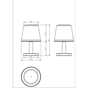 Lampe de table solaire 25 lumens