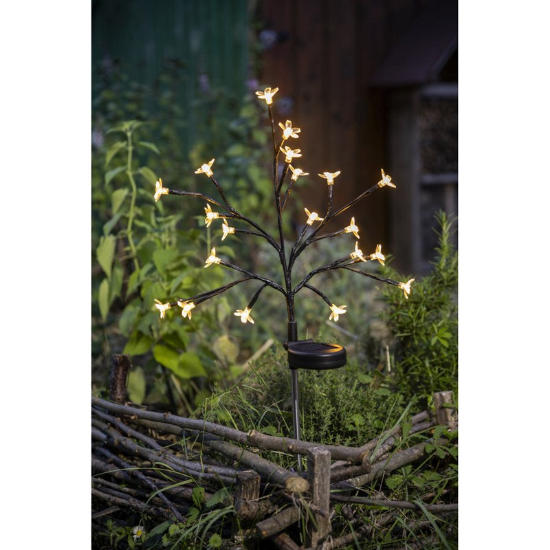 Décoration solaire: arbuste à fleurs