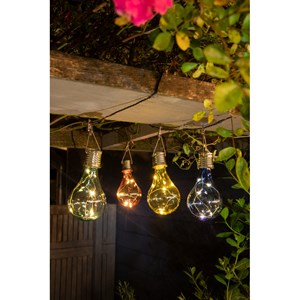 Lot de 4 ampoules solaire colorée