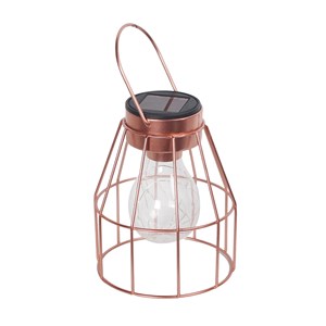 Lampe de table solaire : finition cuivré
