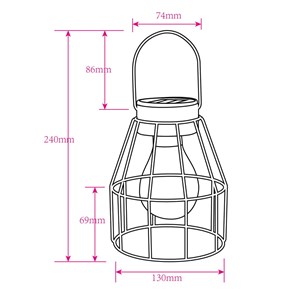 Lampe de table solaire : finition cuivré