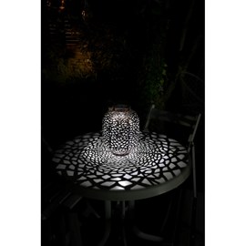 Lanterne solaire métal - design rétro