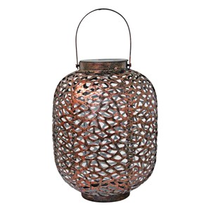 Lanterne solaire métal - design rétro