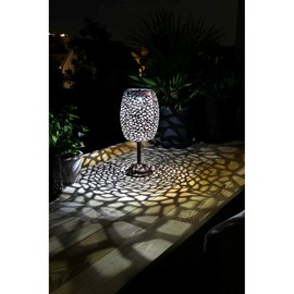 Lampe solaire métal design rétro